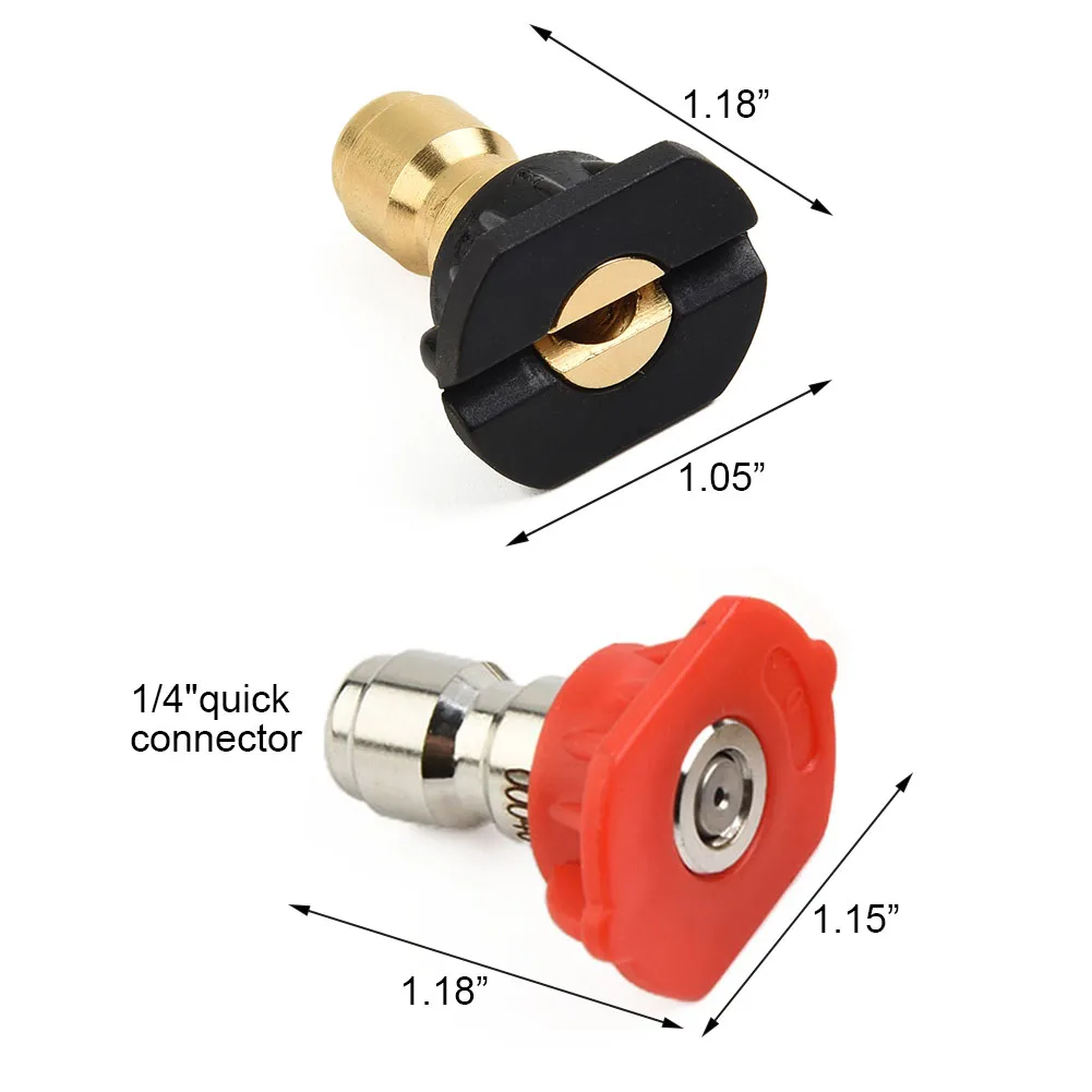 Buse de pulverization haute pression pour lavage jardin, 1/4 pouces, conxionatorio, 0 15 25 40 degres, d'arrosage, 5 Pièaries