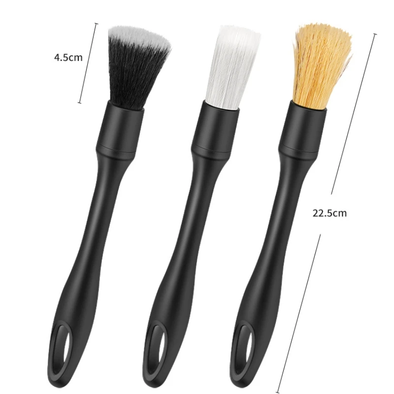 3PCS รายละเอียดรถชุดแปรง Super Soft Auto รายละเอียดภายในแปรงขนแปรงสังเคราะห์รถ Dash Duster แปรงอุปกรณ์เสริม