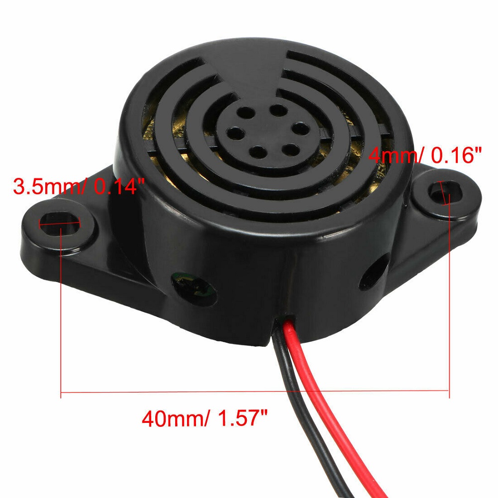 1 unidad de alarma de alto decibelio DC3V-24V 100dB zumbador electrónico tono de pitido timbre de alarma sonido continuo para Arduino coche Van