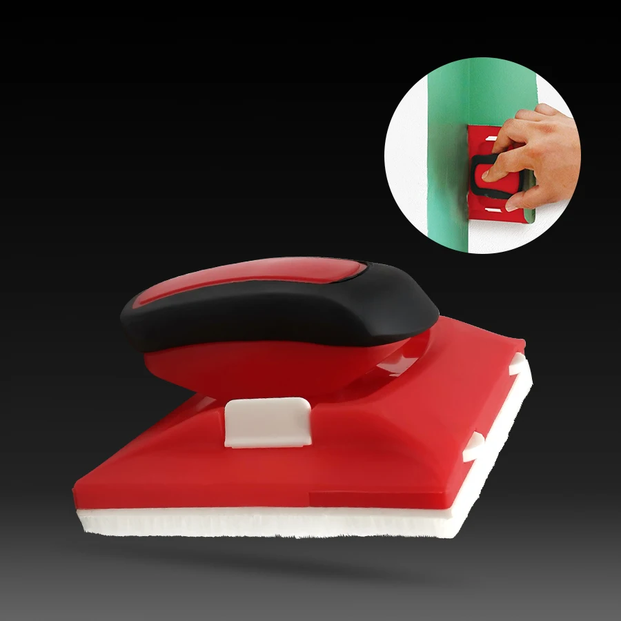 0818 Pincel para aparar bordas - Ferramenta de borracha macia vermelha e preta para aplicação suave e sem riscos de linhas de tinta e gesso, perfeita