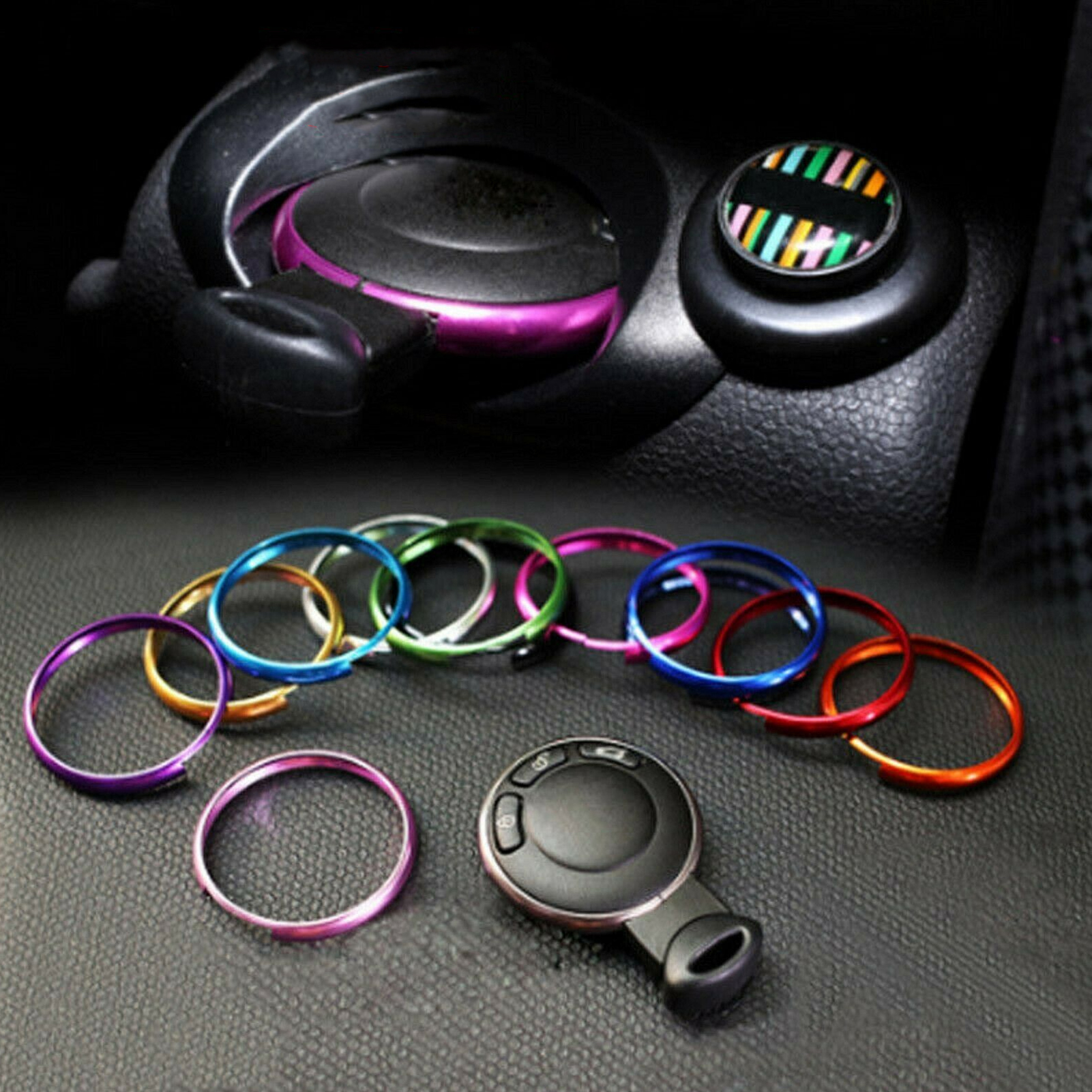Для MINI R55 R56 R57 R58 R59 R60 Брелок для дистанционного ключа Дистанционный брелок для ключей Накладка из алюминиевого сплава Сменная накладка для смарт-ключа
