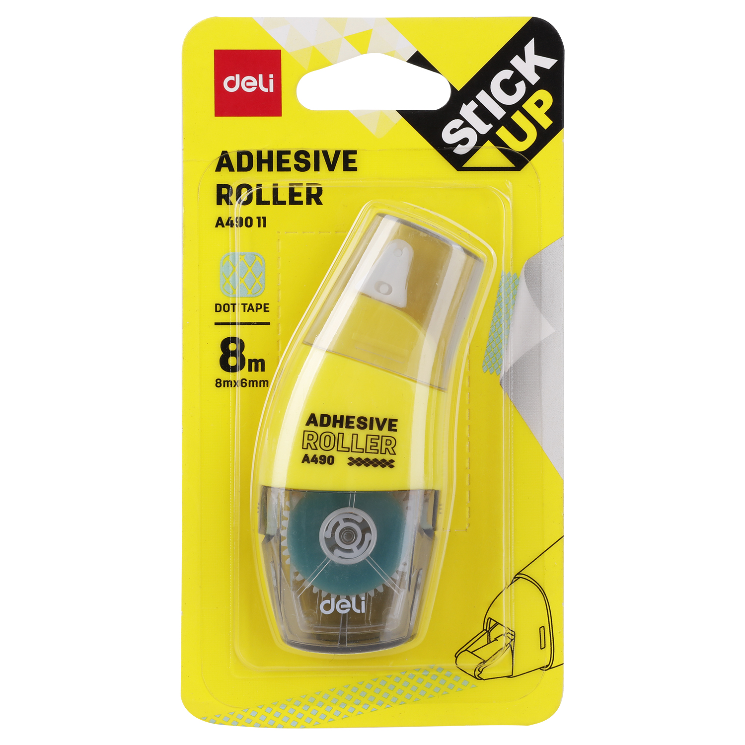 1 PC Easy-Stick Double Stick ลูกกลิ้งกาวด้านเทป 8M * 6 M