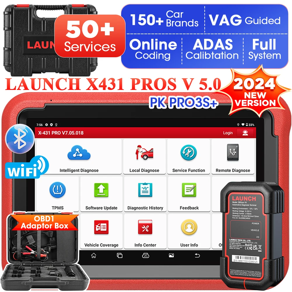 LAUNCH X431 PROS V 5.0 outils de Diagnostic Scanner de voiture OBD2 PRO V tous les systèmes outil de Diagnostic automobile codage ECU 2024 nouvelle Version