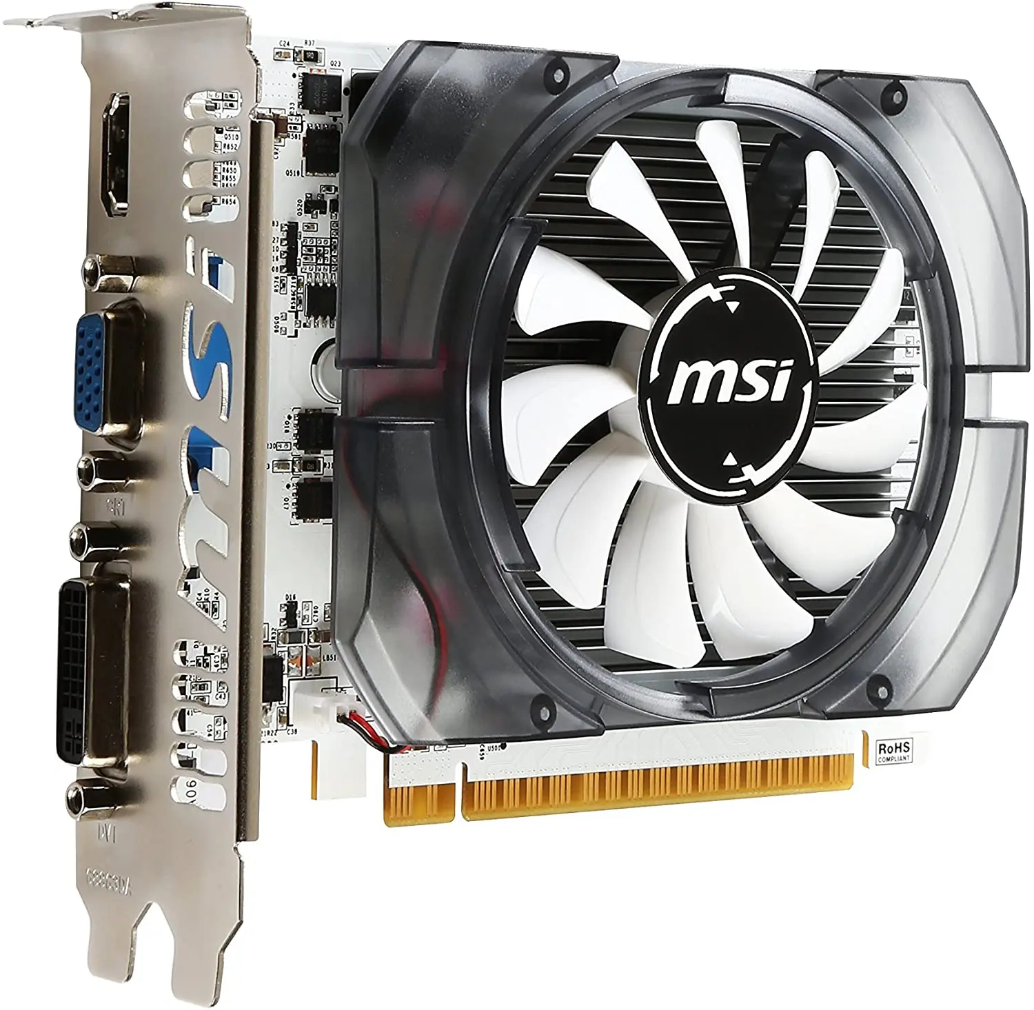 MSI Nvidia 4GB GT730 DDR3 128 Bit N730-4GD3V2 HDMI DVI VGA 4GB Desain Memori Multi-monitor atau Sistem 4K Memori 4096 MB DDR3