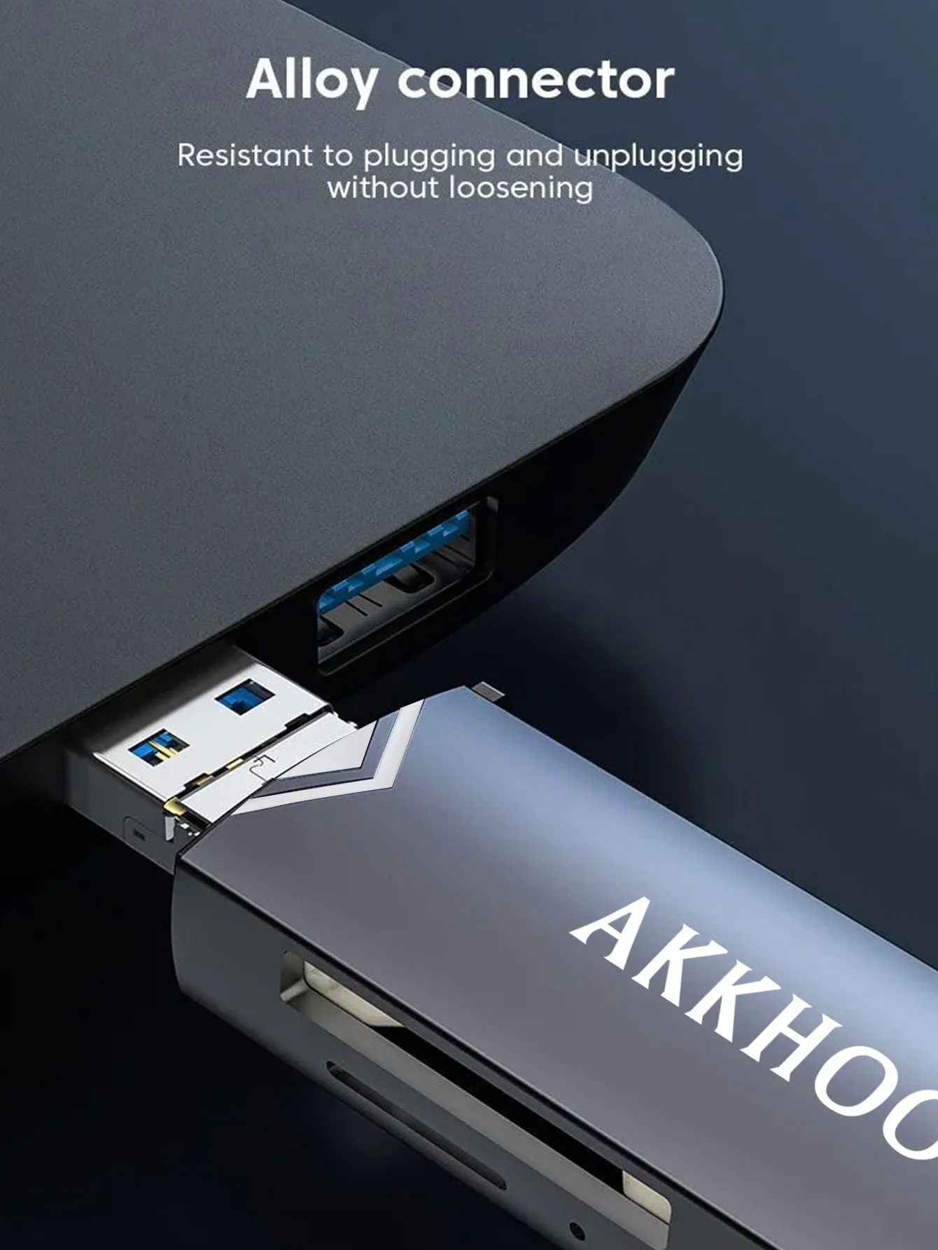Type-C 6-in-1 multi-function card reader,TF/SD card USB adapter, high-speed transmission
