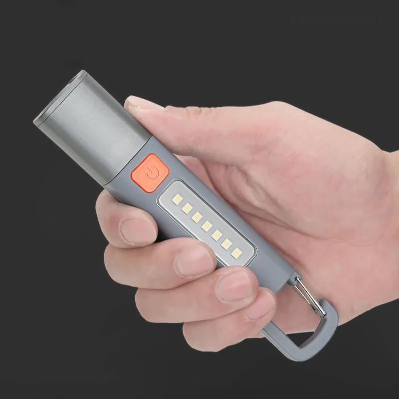 Xiaomi-linterna LED superbrillante con gancho, luz de Camping, recargable por USB, con zoom, resistente al agua para exteriores