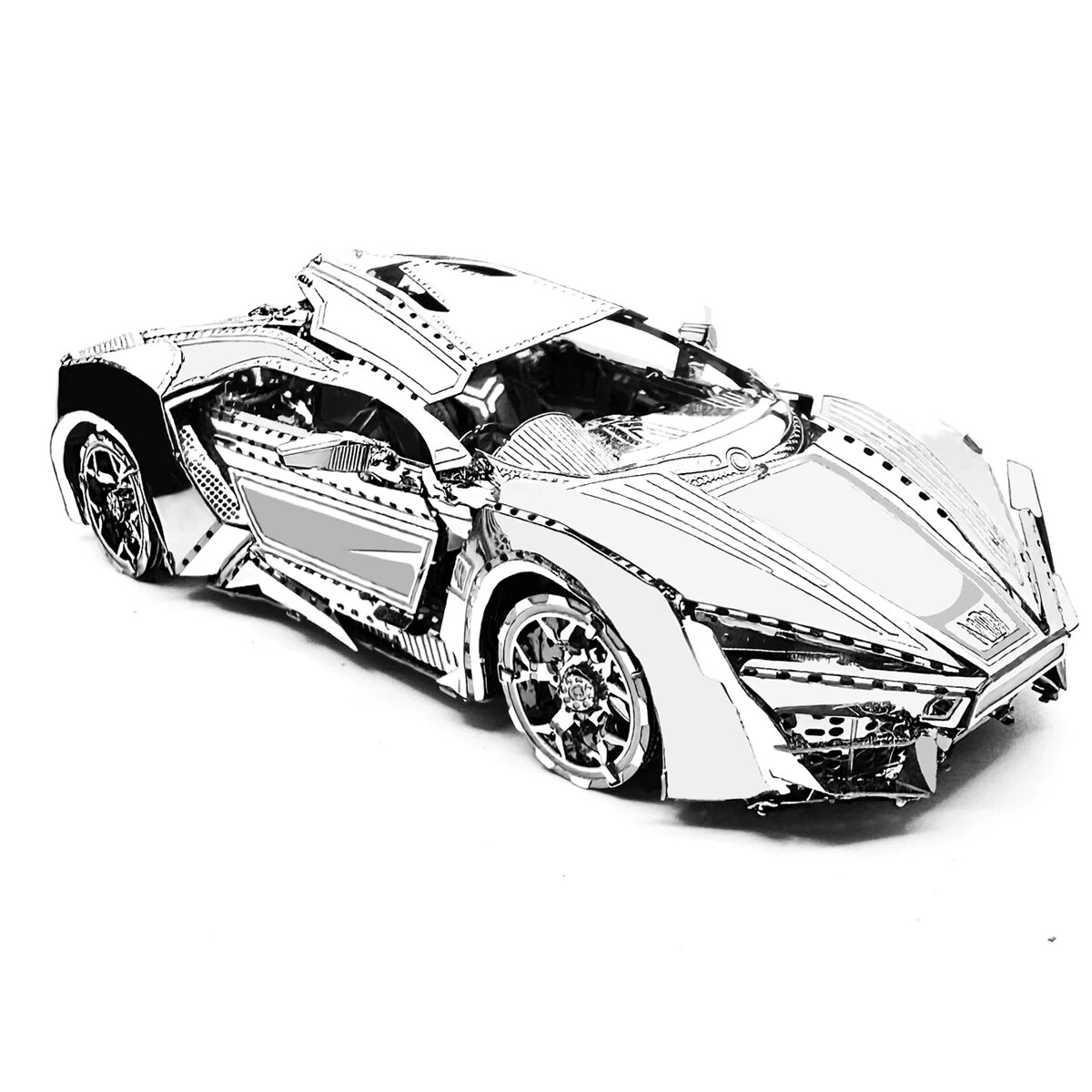Coche deportivo para montar tu propio rompecabezas de Metal 3D, modelo ensamblado a mano de alta dificultad, DIY