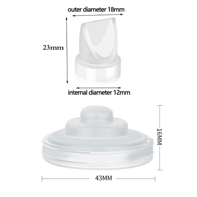 Juego de insertos de brida de silicona, válvulas de silicona con diafragma, esencial para mantenimiento de extractor de leche, instalación Simple, 2 unids/set