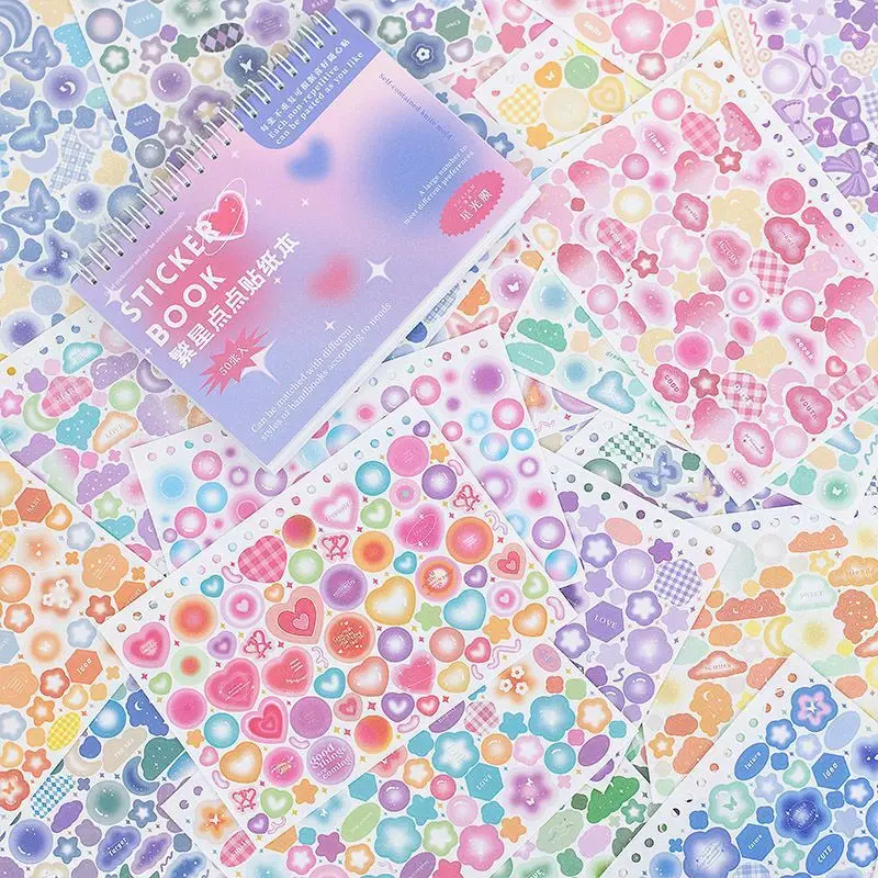 MINKYS Новое поступление 50 шт. один комплект Kawaii Любовь Сердце Бабочка Декоративные наклейки книга DIY альбом для стикеров конфетти