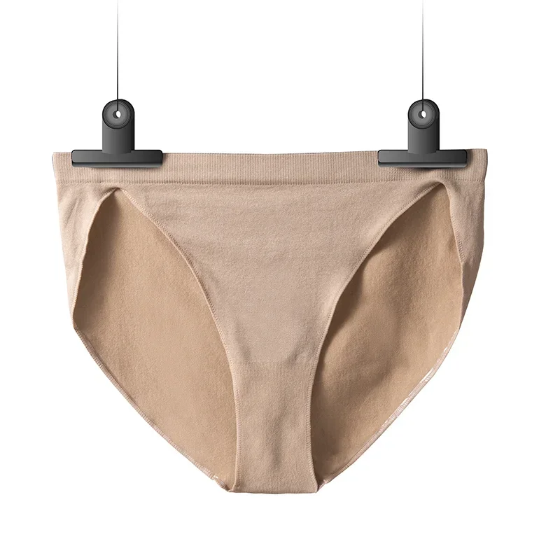 Calzoncillos profesionales de baile de Ballet para chica, bragas de tiro medio Beige, bragas de baile para mujer, ropa interior