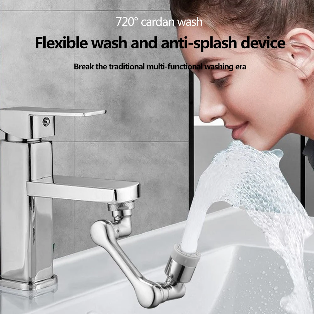ABS Universal 1080 ° Obrotowe ramię robota Obrotowy przedłużacz kranu Aerator Przedłużacz kranu zlewozmywakowego 2 Tryb przepływu wody