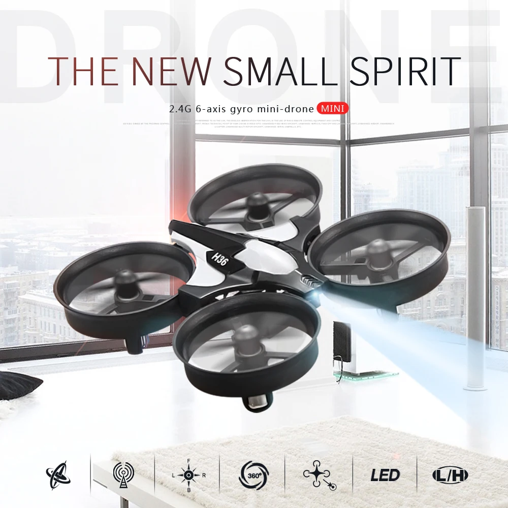 jjrc H36 Mini Drone 3D Flip Headless Mode Drones Air Pressure Height Maintain RC Quadcopter FPV Competition Dron Children's Toys
