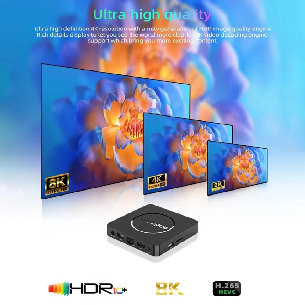 Q10 Smart TV Box Android 14 TV Box Bluetooth 5,4 8GB 128GB Allwinner H313 Wifi Dual 5G asistente de Google reproductor multimedia de Streaming