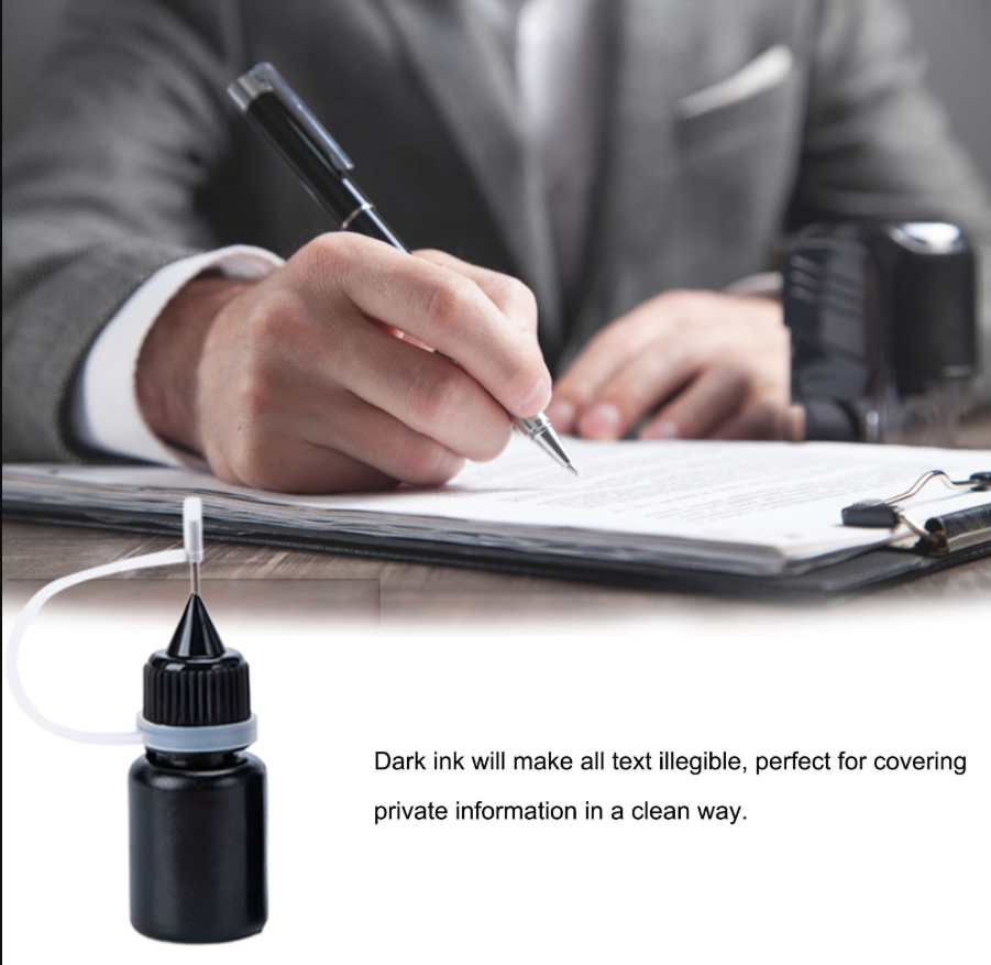 5 ml zwarte inkt olieroller stempel navulinkt multifunctionele praktische stempelroller waterdichte privacy beschermende benodigdheden