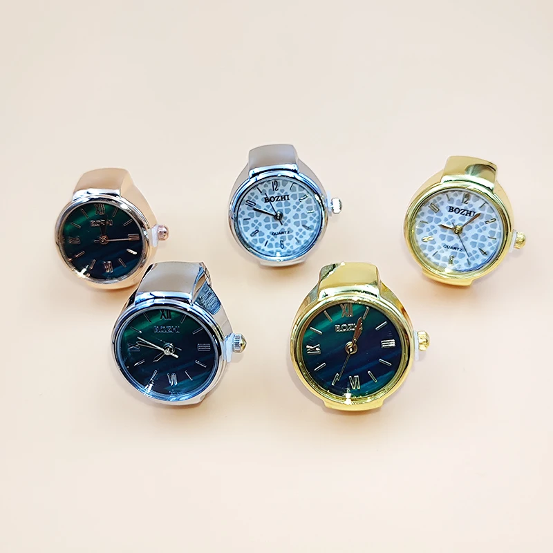 Anello per orologio da dito di vendita caldo Movimento creativo Accessori moda Orologio al quarzo con conchiglia in lega vintage Gioielli da uomo Regalo da donna