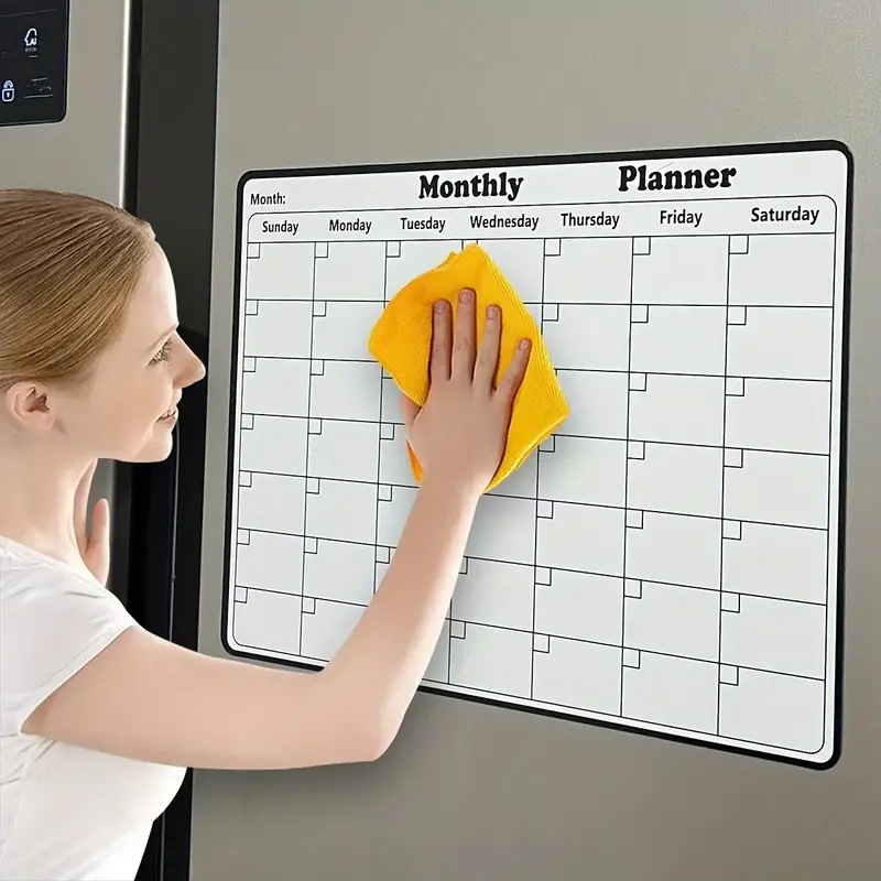 Fridge Magnet Whiteboard Magnetic Refrigerator Sticker Weekly Monthly Planner schedule Message Board Refrigerator Magnet