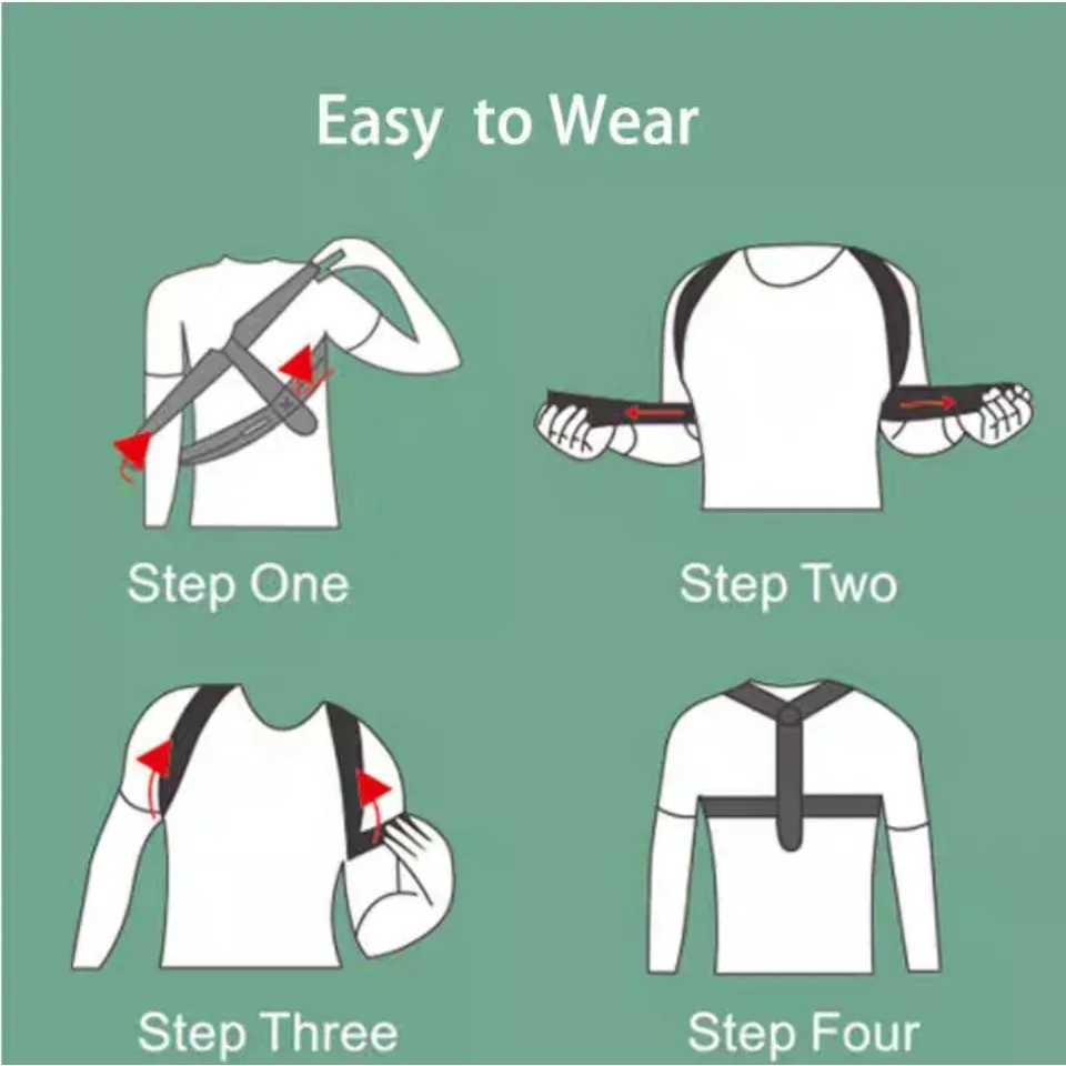 Adjustable Back Shoulder Posture Corrector Belt Clavicle Spine Support Upper Back Neck Brace for Home Office Sport Use