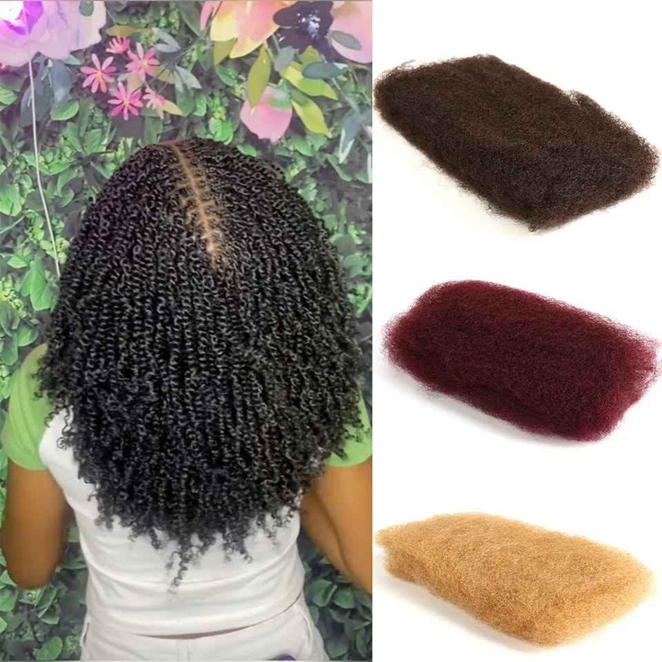 99j afro kinky em massa cabelo humano colorido remy extensões de cabelo brasileiro para trança 50 g/pçs pacotes naturais tranças cabelo sem trama