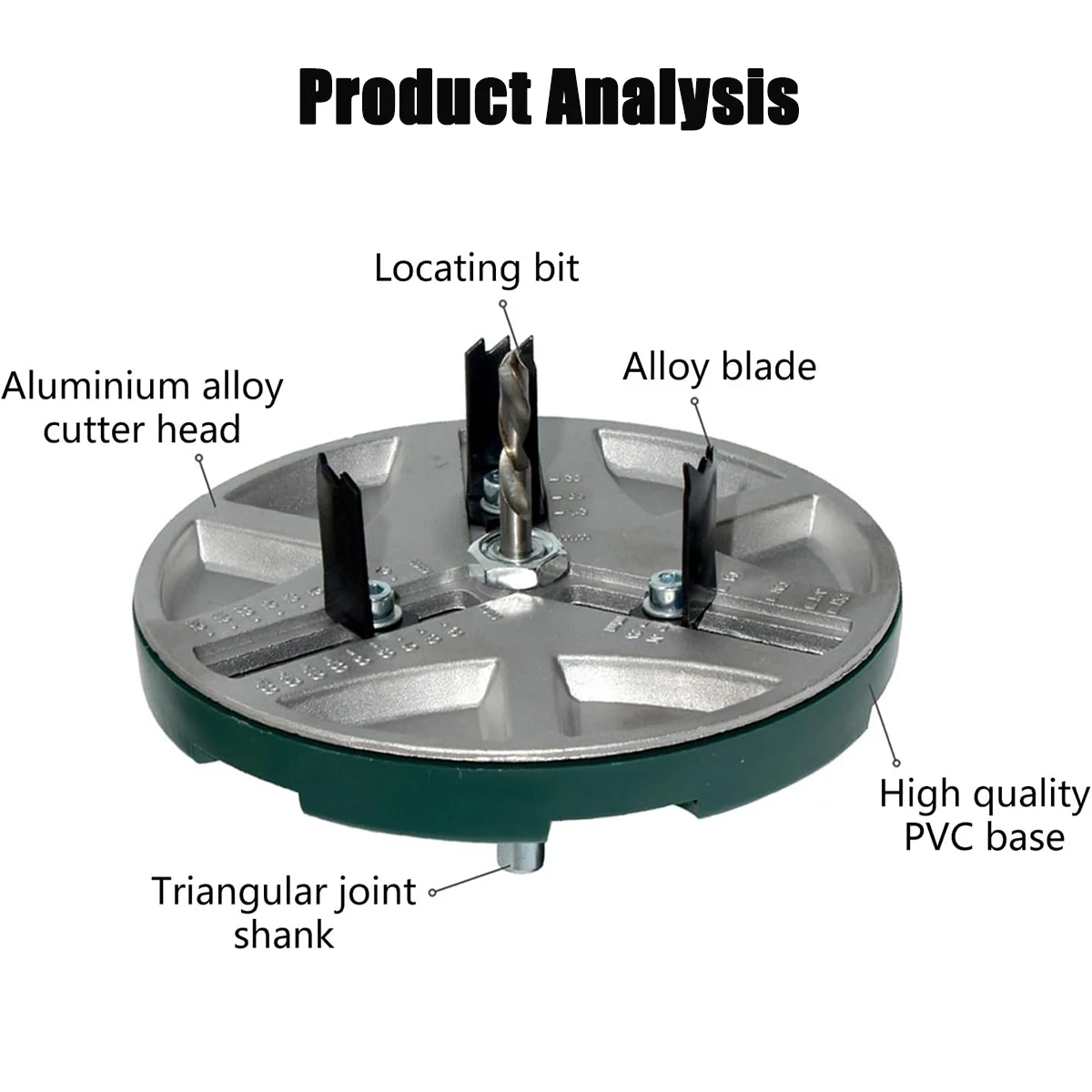 Adjustable Round Hole Saw Tool, Adjustable Hole Saw Diameter 45mm-130mm Woodworking Cutting Tools Hole Opener
