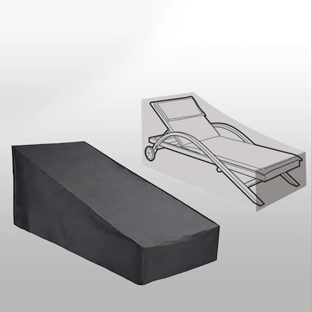 Funda impermeable para sillón de Patio, funda para tumbona de exterior, anti-UV y a prueba de polvo, muebles de césped