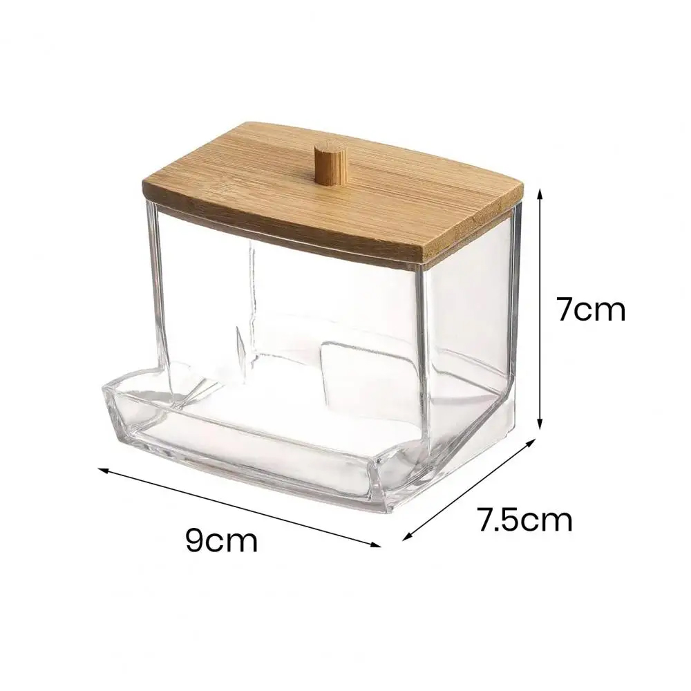 Wattes täbchen box mit Deckel, Wattes täbchen spender, staub dicht, transparent, visuelles Design, Aufbewahrung sbox, Aufbewahrung sbox
