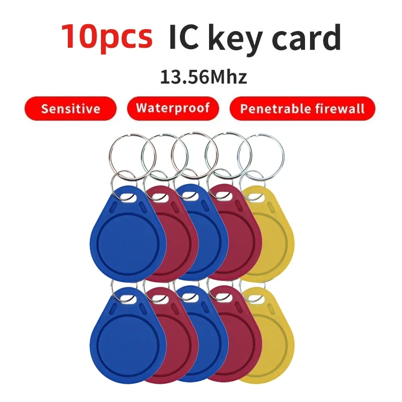 5YOA 10/20 piezas RFID 13,56 MHz IC llaveros etiquetas de solo lectura Control de acceso Token S50 llavero de gestión de asistencia