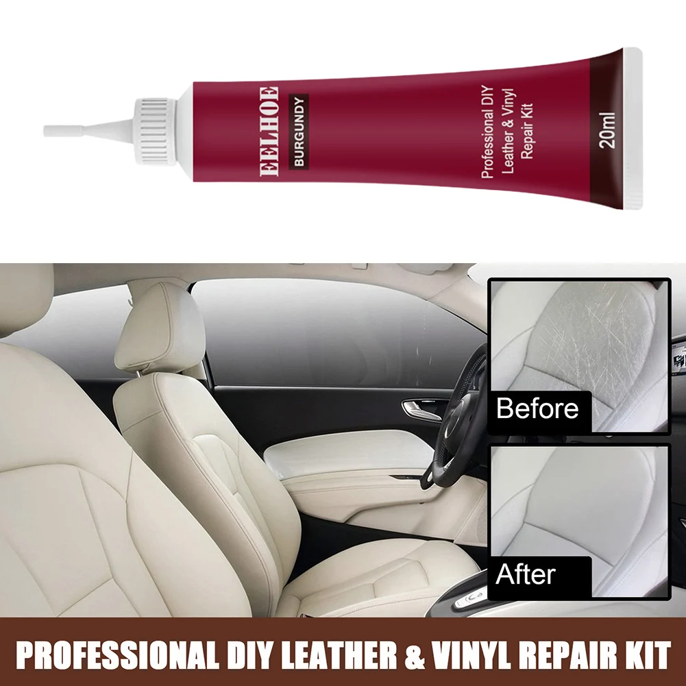 ใหม่หนังรถหนังเจลซ่อมรถที่นั่งเจลหนังเสริม Refurbishing ครีมสีสําหรับบํารุงรักษารถยนต์วาง