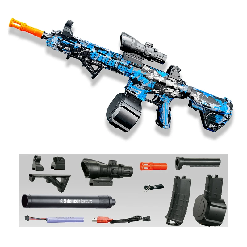 M416 ปืนของเล่นกลางแจ้งไฟฟ้า Blaster ยิงกีฬาเจล Bullet ยิงฤดูร้อนน้ําของเล่นสําหรับ Interactive เด็กเกม