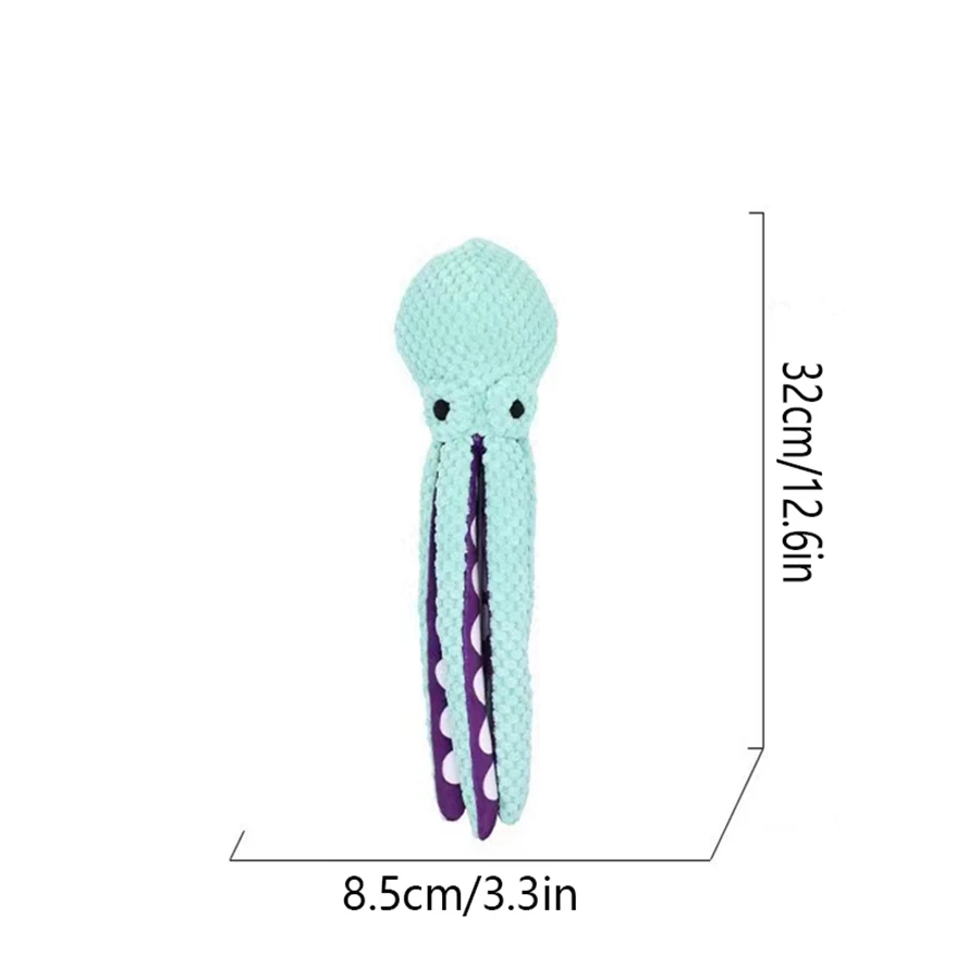 Hond huisdier pluche octopus speelgoed interactief geluid anti-sloop thuis grote en kleine hond verveling metgezel speelgoed