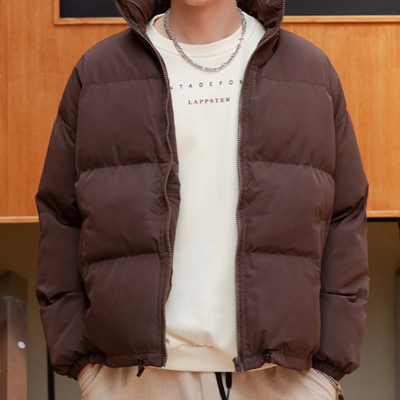 Lappster Männer Harajuku warme Blase Mantel Winter jacke Streetwear solide schwarze Parkas Mann koreanische Mode Puffer Jacken Mäntel
