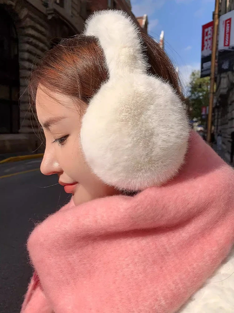 Orejeras nuevas para otoño e invierno para mujer, orejeras cálidas y gruesas para viajes al aire libre con protectores de oídos de felpa, 2023
