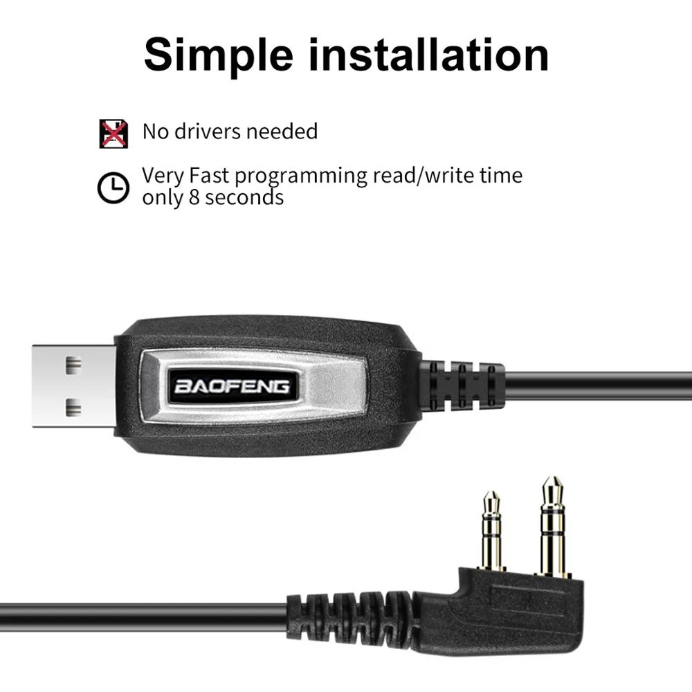 USB-кабель для программирования с компакт-диском для Baofeng UV-5R 888S 82 UV-S9PLUS UV-13 16/17/21 Pro USB K-тип интерфейс рация радио