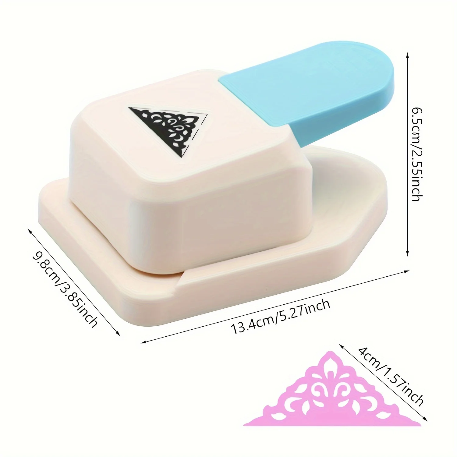 Punzone angolare artigianale e punzone angolare con motivo floreale triangolare, forniture per scrapbooking, punzone a forma di fiore