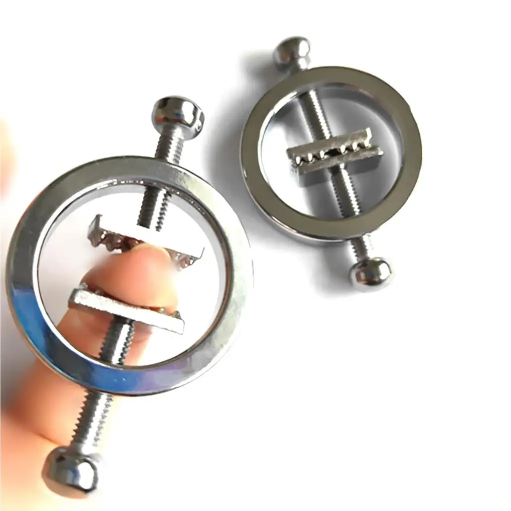 2 Stück Nippelschutz ohne Piercings, Kreisklemmen, verstellbare Brustkorrektur, Nagelplatte, Brustklemmen mit internem Spike