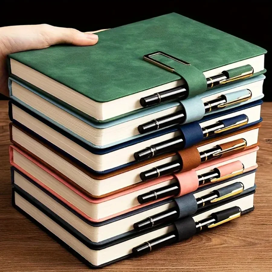 Cuaderno de cuero A5 vintage de tapa blanda personalizado: compañero perfecto para reuniones de negocios y diario de vida universitaria