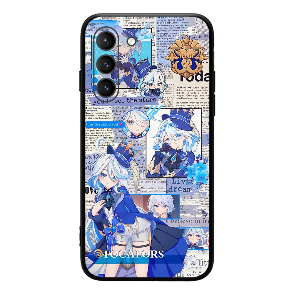 Furina Genshin Impact Hydro Archon Character 5 Stars Phone Case for SAMSUNG Galaxy S23 Ultra S22+ S21 FE S20 A54 Note20Plus A53
