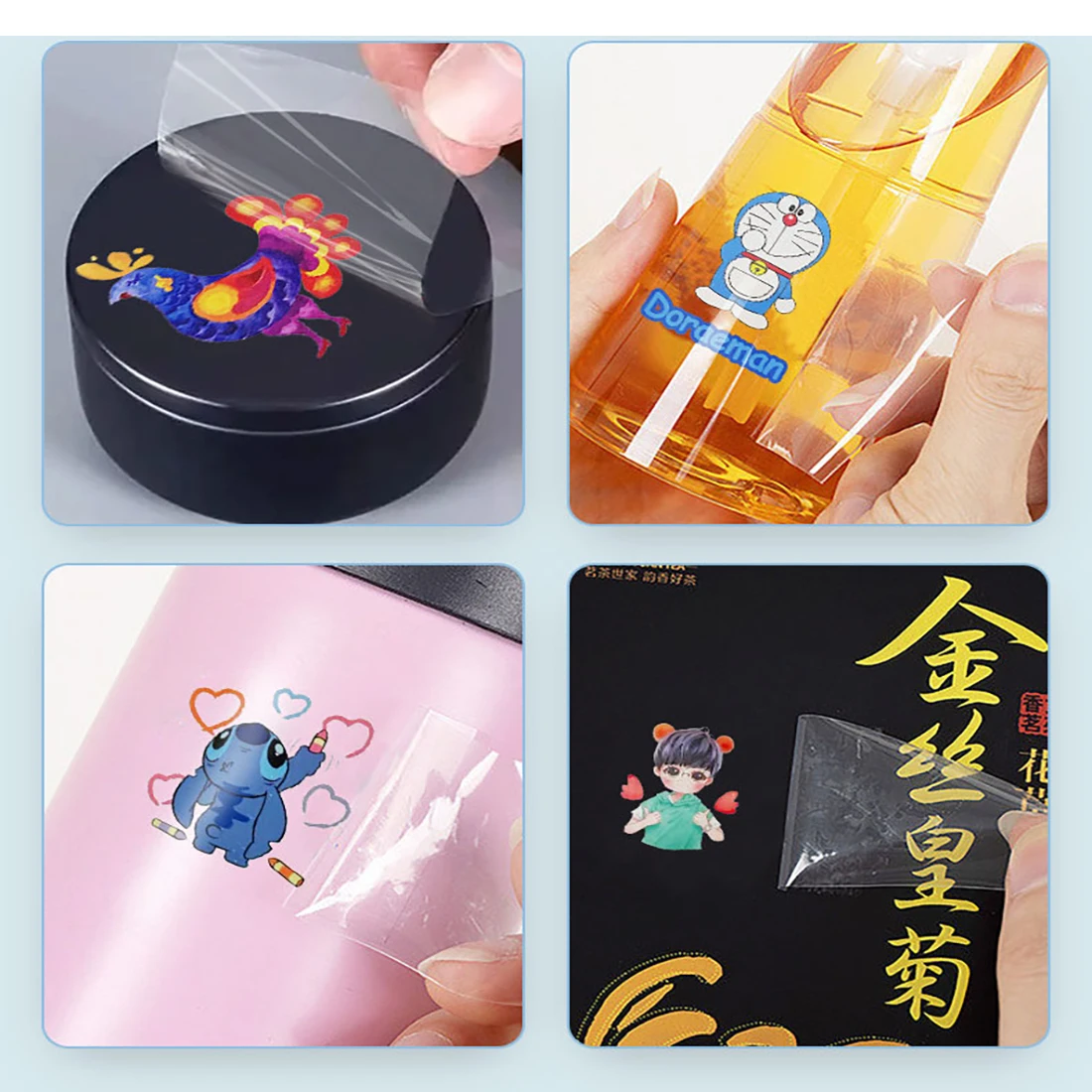 สีที่กําหนดเองโอน 3D สติกเกอร์ DTF UV รูปลอกยี่ห้อบริษัทโลโก้ไวนิลคริสตัลป้าย holographic self-กาวกันน้ํา