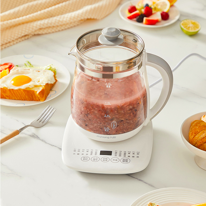 Joyoung-hervidor eléctrico de 1,5 l, olla de salud multifunción para el hogar, potencia de fuego ajustable, temperatura, té, postre, sopa DGD1506BQ