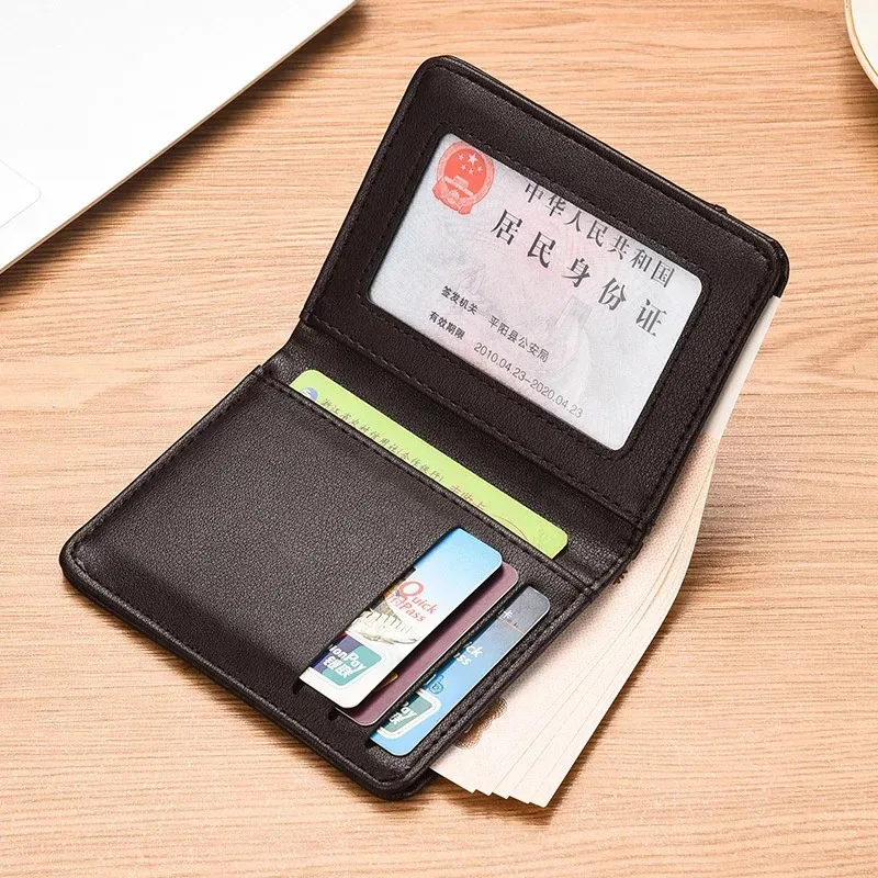 Minimalist Ultra Thin Vertical Men's Personalized Soft Wallet For Students Fashion