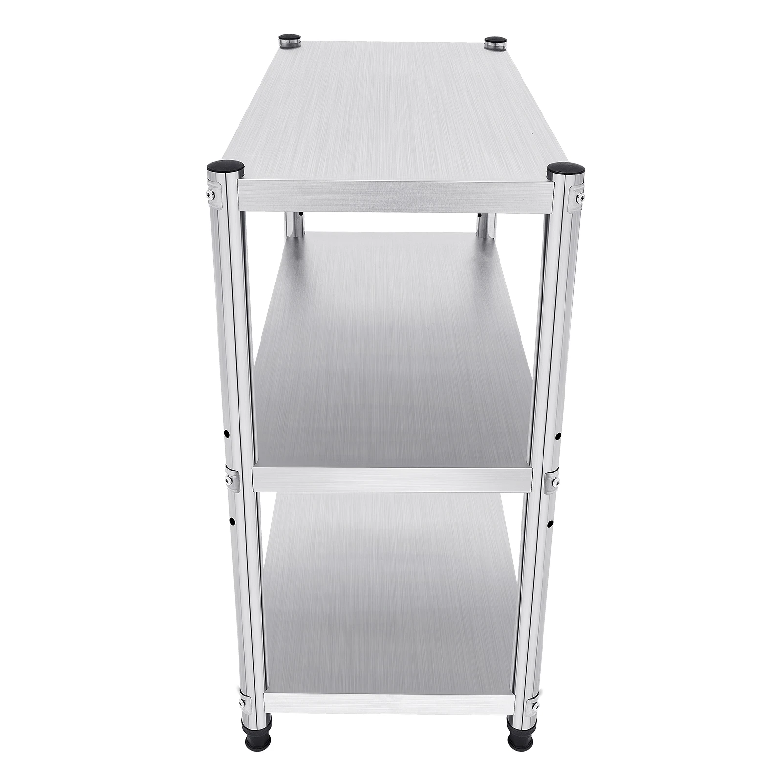 3-Tier Stainless Steel Work Table Kitchen Storage Prep Table Multifunctional Food Prep Worktable