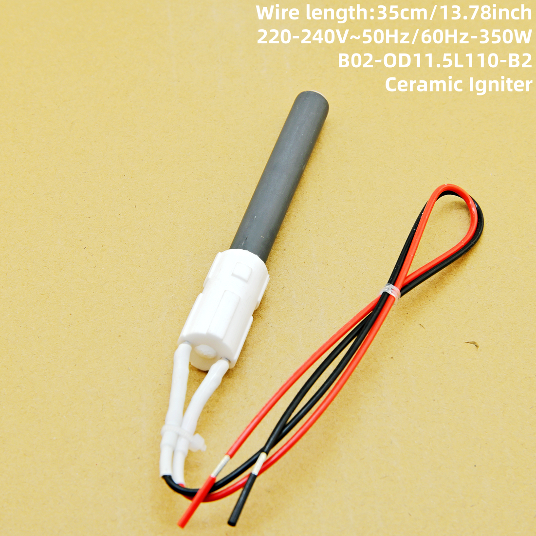 Ceramic igniter 220V 350W, quick ignition for home appliance accessories pellet stove igniter 110mm