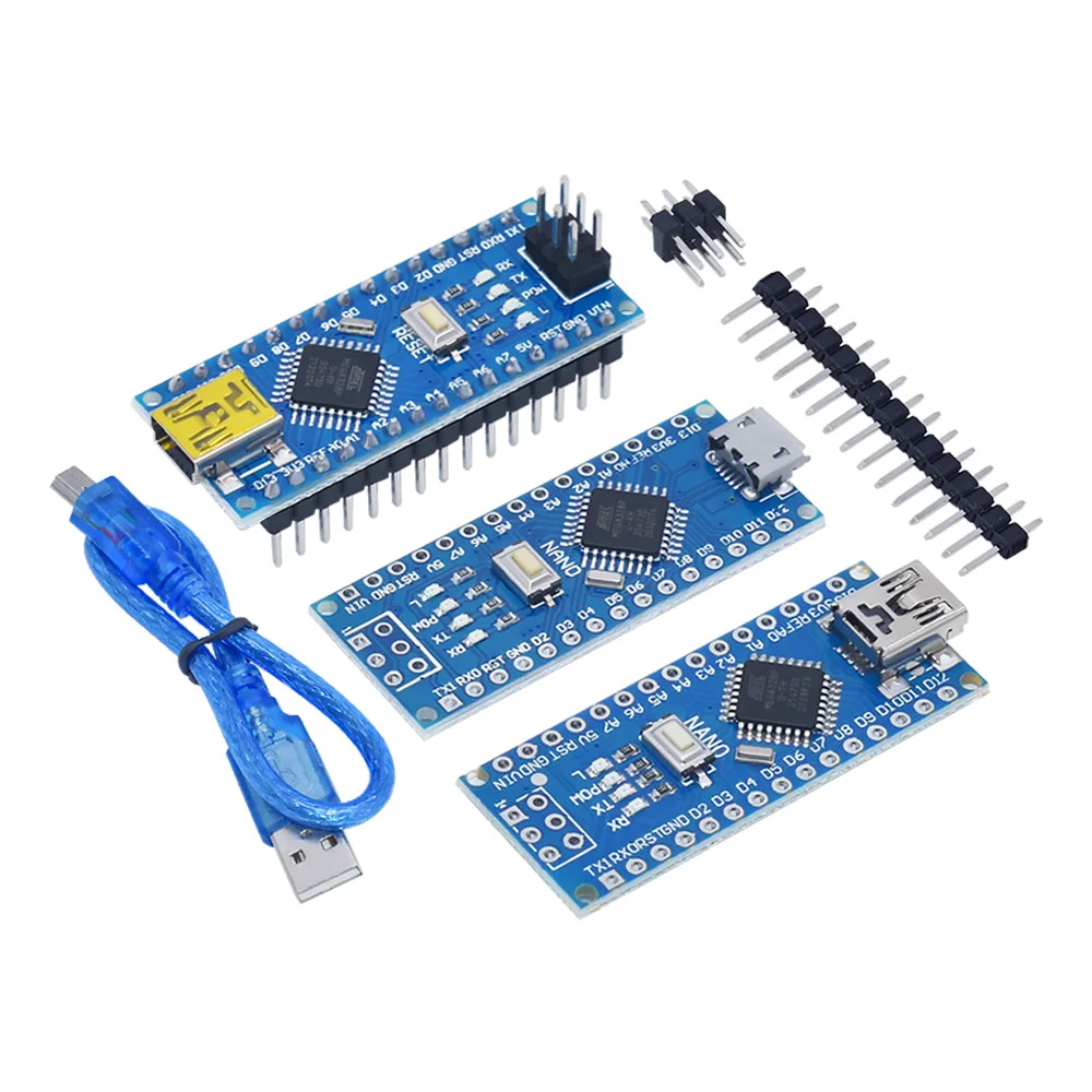 Mini / Type-C / Micro USB Nano 3.0 With the bootloader compatible Nano controller for Frduino CH340 USB driver 16Mhz ATMEGA328P