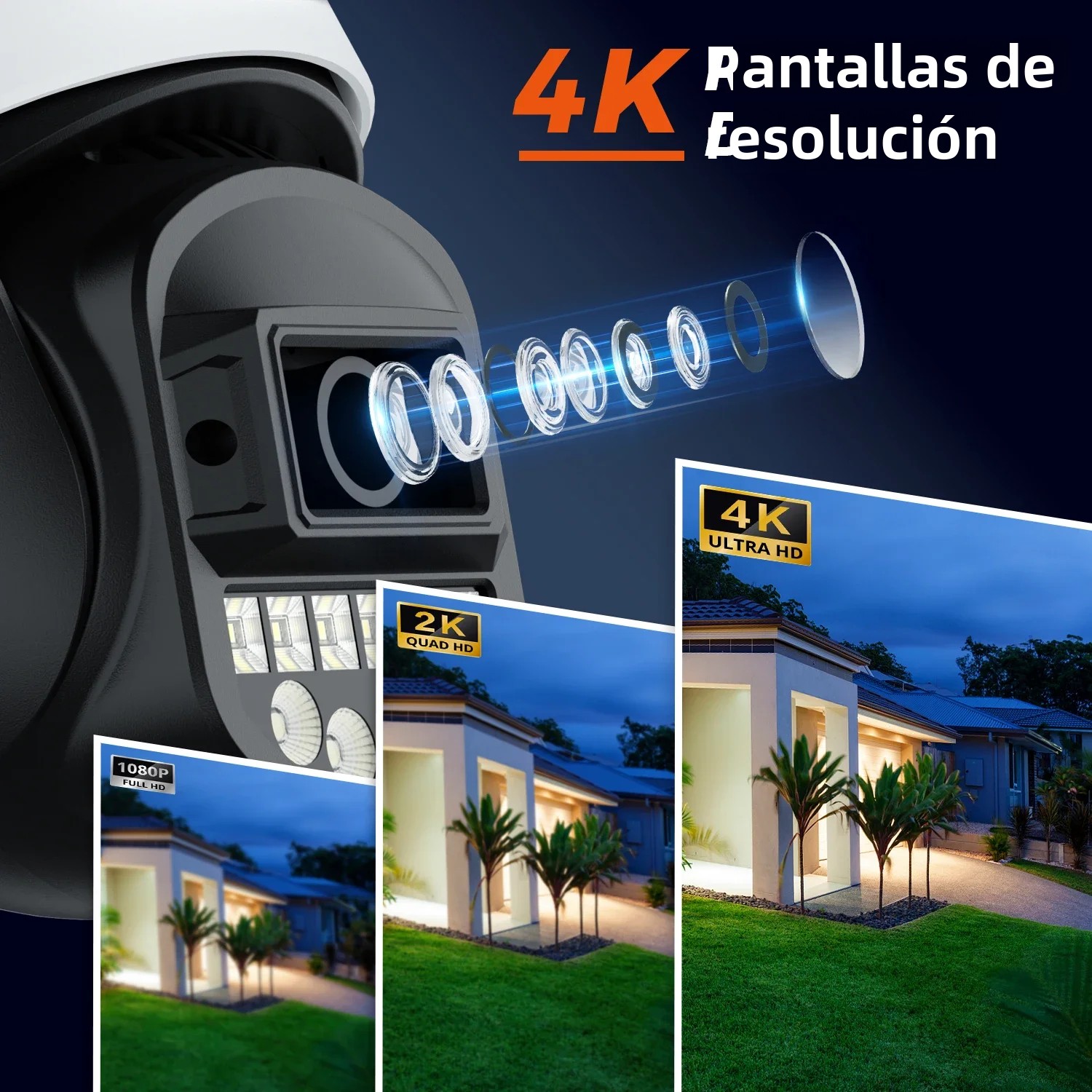 BESDER 5K 10MP WiFi cámara de vigilancia 5Ghz lente Dual intercomunicador en tiempo Real AI detección humana 8MP 4K cámaras IP PTZ de seguridad al aire libre