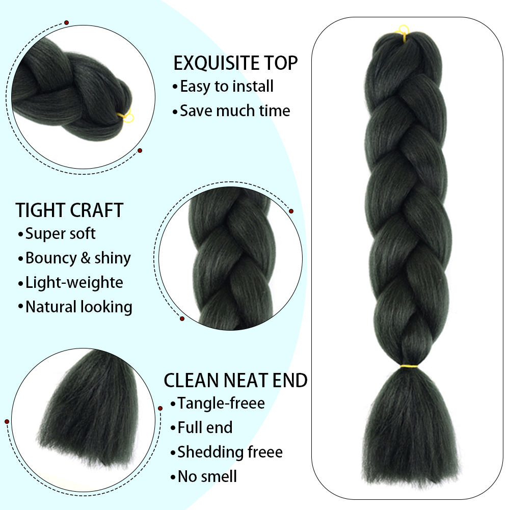 Синтетические волосы для наращивания, 24 дюйма, «сделай сам»