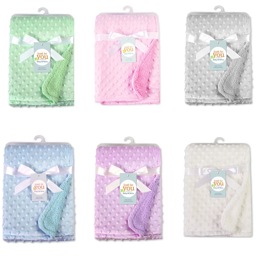 Coperta per bambini e fasce Coperta termica in morbido pile Set di biancheria da letto invernale solida Trapunta in cotone Biancheria da letto per neonati Fasciatoio per neonato