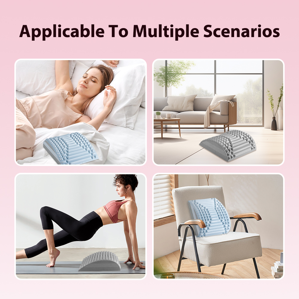 Back Stretcher สําหรับ Lower Back Pain Relief ผ่อนคลายฟิตเนส Lumbar หมอนกระดูกสันหลังส่วนคอทางกายภาพคอและ Back Stretcher