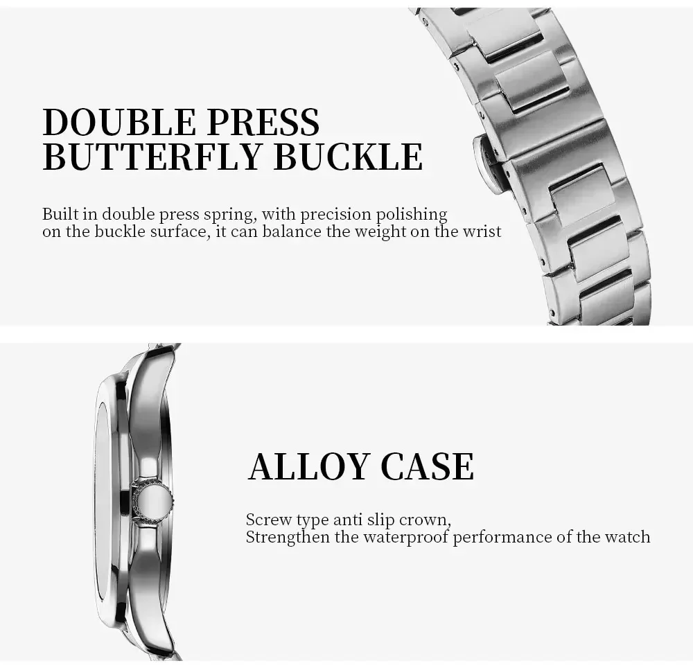 Reloj de pulsera NIBOSI de lujo para hombre, reloj cronógrafo luminoso resistente al agua para hombre, relojes cuadrados de cuarzo de silicona, reloj Masculino