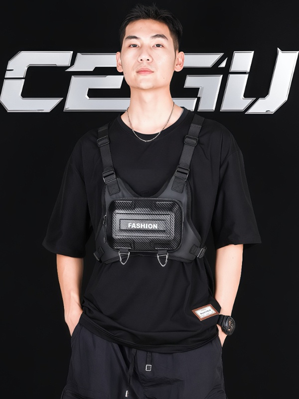 Bolsa Tática Multifuncional Estilosa para Motocicleta, Colete de Estilo Urbano, Bolsa de Casco Duro com F de Zíper para H...