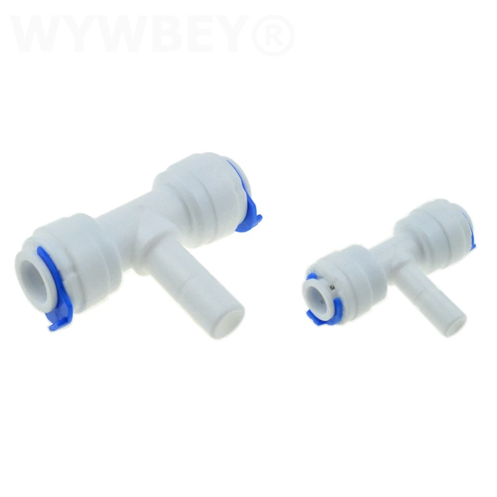 Thẩm Thấu Ngược 1/4 3/8 Ống Kết Nối Khớp Nối Nhanh 1/4 3/8 Thân L Thẳng Tee Nước RO Bể Cá Cảnh Phần Nhựa Đường Ống lắp