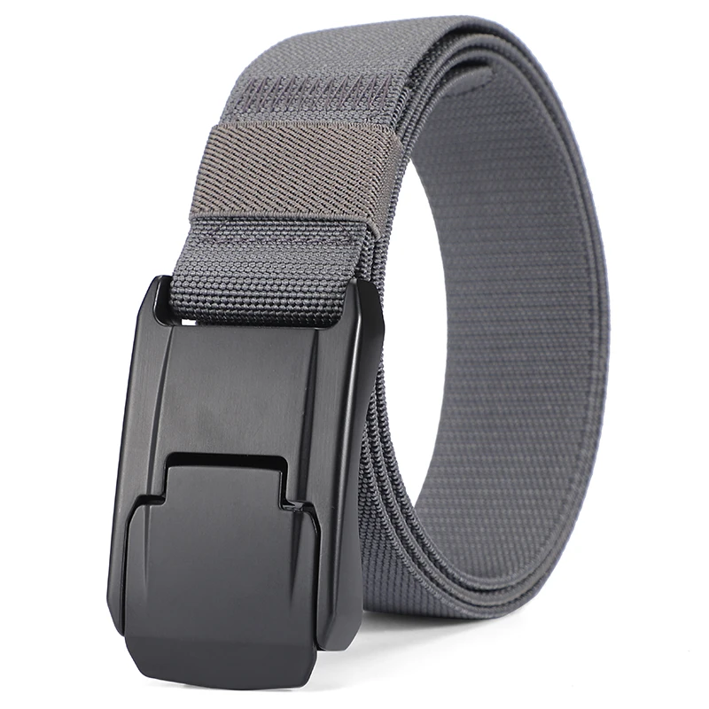 New Stretch Belt For Men and Women Quick Release Buckle Strong Real Nylon Unisex Elastic Belt Overalls Work Belt